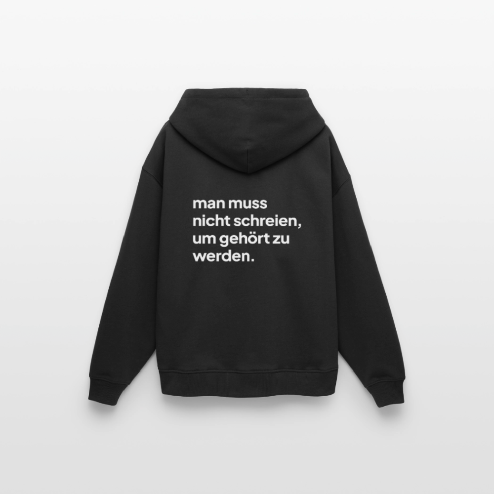 NICHT SCHREIEN · Oversized Unisex Hoodie · schwarz