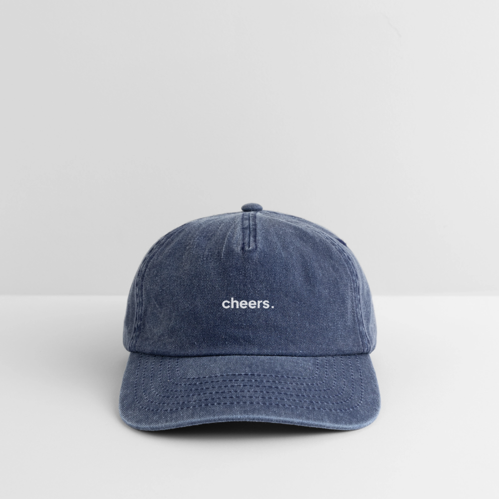 1-233.png cheers · Vintage Cap · denim